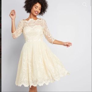 Mod Cloth Gilded Lace Dress